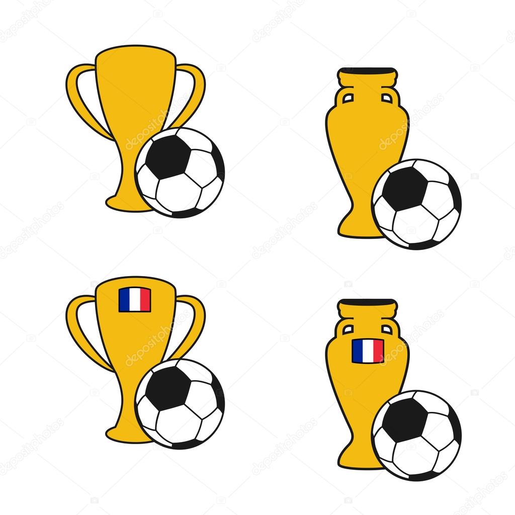 Set of soccer cups Stock Illustration by ©Rena_Design 124413160