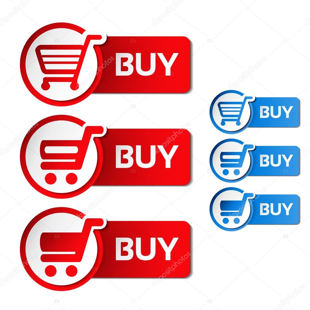 simple shopping cart icons 