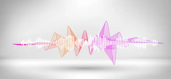 Zvuková vlna amplitudy — Stockový vektor