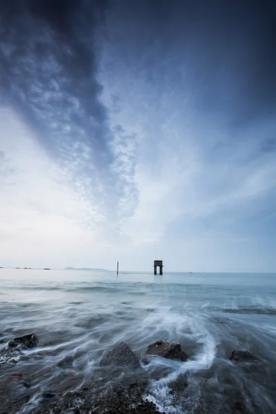 Čína Qingdao v budování čas přílivu — Stock fotografie