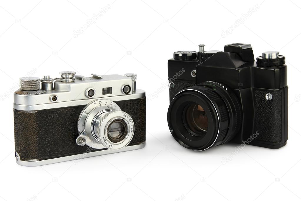 Old retro 35mm film cameras