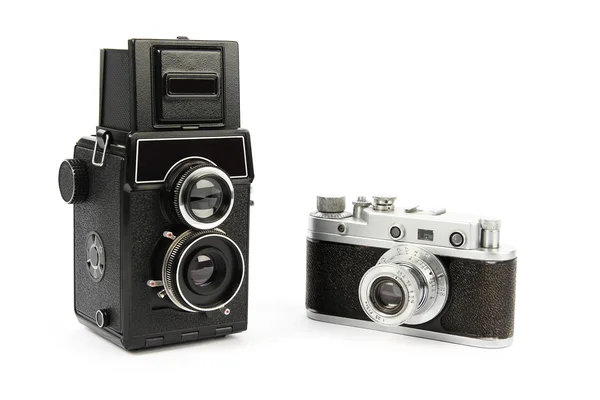 两个复古胶片相机 — 图库照片
