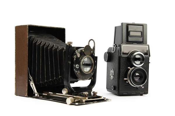 İki retro film kameralar
