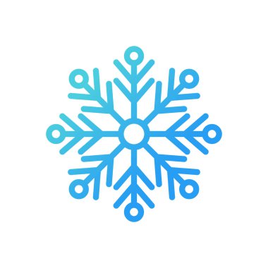 Kar Tanesi simgesi Logo Vektörü İllüstrasyonu. Noel ve kış teması için Kar Tanesi ikonu tasarım vektör şablonu. Sembol, logo, simge, işaret, uygulama, kalıp, web, UI için son moda Kar Tanesi düz tasarımı