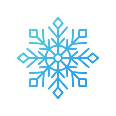 Kar Tanesi simgesi Logo Vektörü İllüstrasyonu. Noel ve kış teması için Kar Tanesi ikonu tasarım vektör şablonu. Sembol, logo, simge, işaret, uygulama, kalıp, web, UI için son moda Kar Tanesi düz tasarımı