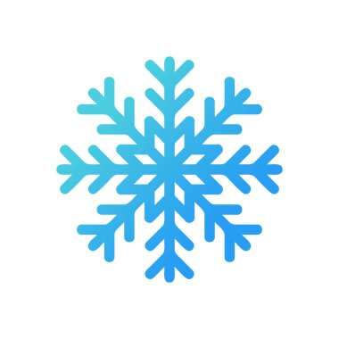 Kar Tanesi simgesi Logo Vektörü İllüstrasyonu. Noel ve kış teması için Kar Tanesi ikonu tasarım vektör şablonu. Sembol, logo, simge, işaret, uygulama, kalıp, web, UI için son moda Kar Tanesi düz tasarımı