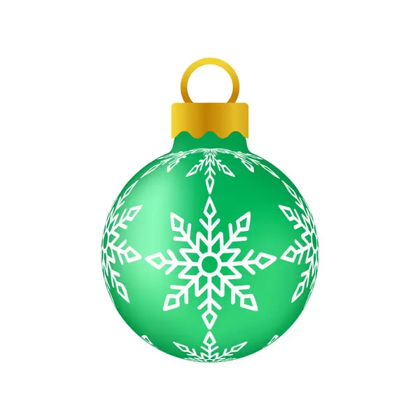 白い背景に隔離されたクリスマスボールのベクトルイラスト 現実的なクリスマスボールベクトルイラストメリークリスマスとハッピーニューイヤーグリーティングカード ポスター バナーデザイン要素 — ストックベクタ