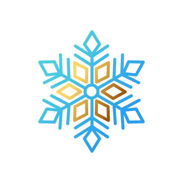 Ilustracja Wektora Logo Płatka Śniegu Snowflake Ikona Projekt Wektor Szablon — Wektor stockowy