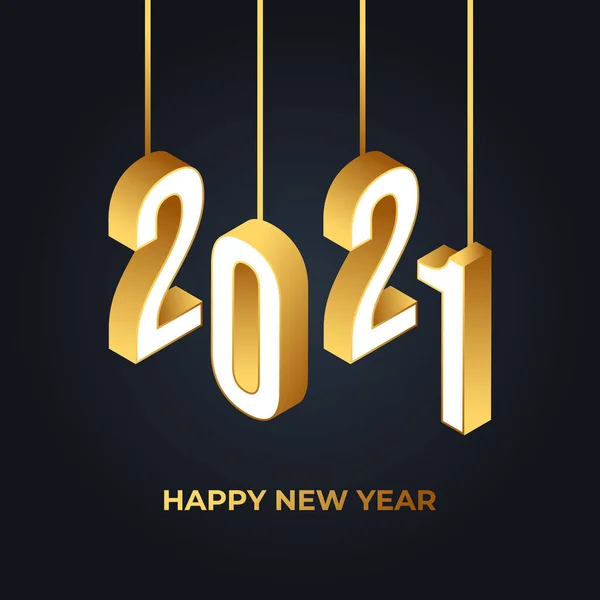 Feliz Año Nuevo 2021 Ilustración Fondo Vector Feliz Año Nuevo — Vector de stock