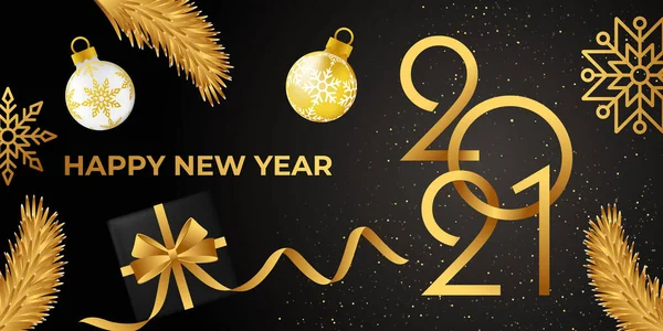 Feliz Año Nuevo 2021 Ilustración Fondo Vector Feliz Año Nuevo — Vector de stock