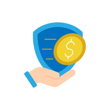 Güvenli Ödeme ikonu Vektör İllüstrasyonu. Çevrimiçi Ödeme, Finans ve Mobil Bankacılık web sitesi, sembol, simge, simge, işaret, Uygulama UI için Shield ikon vektör tasarımı kavramı ile Ödeme Güvenliği