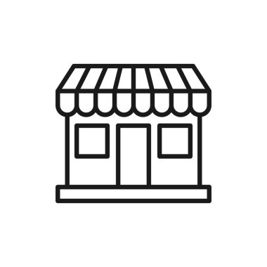 Simge Vektör Tasarım İllüstrasyonunu Kaydet. E-ticaret, çevrimiçi mağaza ve pazar yeri için ikon vektör tasarımı. Web sitesi, mobil, logo, sembol, düğme, işaret, uygulama UI için pazar mağaza simgesi vektörü