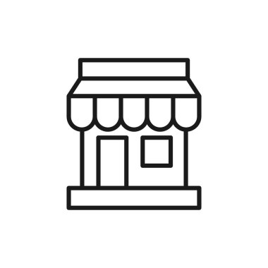 Simge Vektör Tasarım İllüstrasyonunu Kaydet. E-ticaret, çevrimiçi mağaza ve pazar yeri için ikon vektör tasarımı. Web sitesi, mobil, logo, sembol, düğme, işaret, uygulama UI için pazar mağaza simgesi vektörü