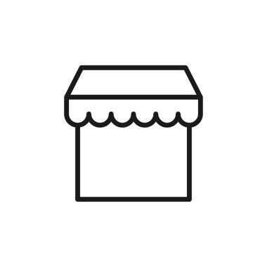 Simge Vektör Tasarım İllüstrasyonunu Kaydet. E-ticaret, çevrimiçi mağaza ve pazar yeri için ikon vektör tasarımı. Web sitesi, mobil, logo, sembol, düğme, işaret, uygulama UI için pazar mağaza simgesi vektörü