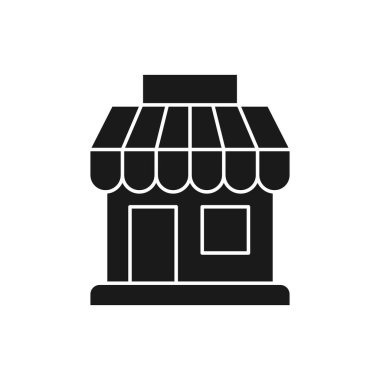 Simge Vektör Tasarım İllüstrasyonunu Kaydet. E-ticaret, çevrimiçi mağaza ve pazar yeri için ikon vektör tasarımı. Web sitesi, mobil, logo, sembol, düğme, işaret, uygulama UI için pazar mağaza simgesi vektörü