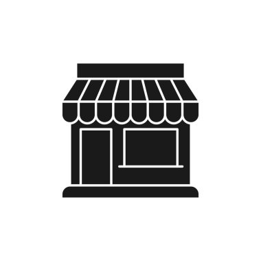 Simge Vektör Tasarım İllüstrasyonunu Kaydet. E-ticaret, çevrimiçi mağaza ve pazar yeri için ikon vektör tasarımı. Web sitesi, mobil, logo, sembol, düğme, işaret, uygulama UI için pazar mağaza simgesi vektörü