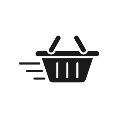 Alışveriş Arabası ikonu Vektör İllüstrasyonu. Alışveriş arabası ikonu tasarımı e-ticaret, çevrimiçi mağaza ve pazar yeri. Web sitesi, mobil, logo, sembol, düğme, işaret, uygulama için alışveriş arabası simgesi vektörü