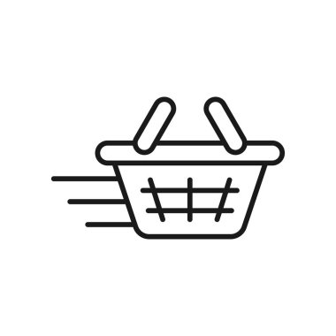 Alışveriş Arabası ikonu Vektör İllüstrasyonu. Alışveriş arabası ikonu tasarımı e-ticaret, çevrimiçi mağaza ve pazar yeri. Web sitesi, mobil, logo, sembol, düğme, işaret, uygulama için alışveriş arabası simgesi vektörü