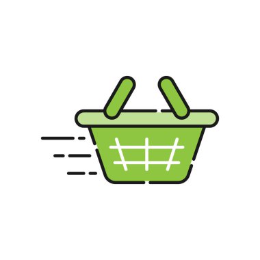 Alışveriş Arabası ikonu Vektör İllüstrasyonu. Alışveriş arabası ikonu tasarımı e-ticaret, çevrimiçi mağaza ve pazar yeri. Web sitesi, mobil, logo, sembol, düğme, işaret, uygulama için alışveriş arabası simgesi vektörü