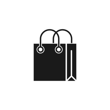 Alışveriş Torbası Simgesi Vektör İllüstrasyonu. Alışveriş Torbası ikonu tasarımı e-ticaret, çevrimiçi mağaza ve pazar yeri. Web sitesi, mobil, logo, sembol, düğme, işaret, uygulama için torba simgesi vektörü alınıyor