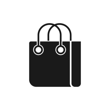 Alışveriş Torbası Simgesi Vektör İllüstrasyonu. Alışveriş Torbası ikonu tasarımı e-ticaret, çevrimiçi mağaza ve pazar yeri. Web sitesi, mobil, logo, sembol, düğme, işaret, uygulama için torba simgesi vektörü alınıyor