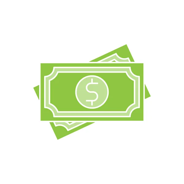 Ícone Dinheiro Ilustração Vetorial Dollar Money Icon Vector Design Concept —  Vetores de Stock