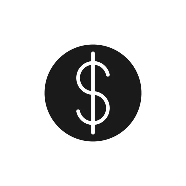 Ícone Moeda Ilustração Vetorial Dollar Money Coin Icon Vector Design — Vetor de Stock