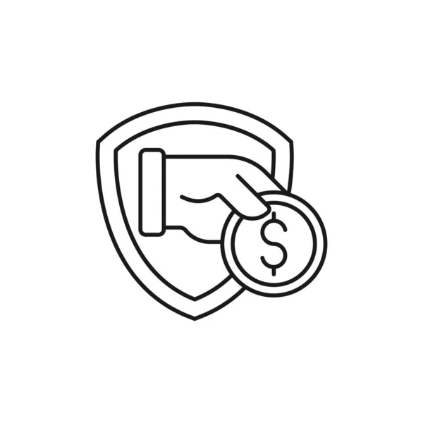 Icono Pago Seguro Ilustración Vectorial Seguridad Pago Con Escudo Icono — Archivo Imágenes Vectoriales