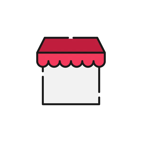 Store Icon Vector Design Illustratie Store Het Bouwen Van Pictogram — Stockvector