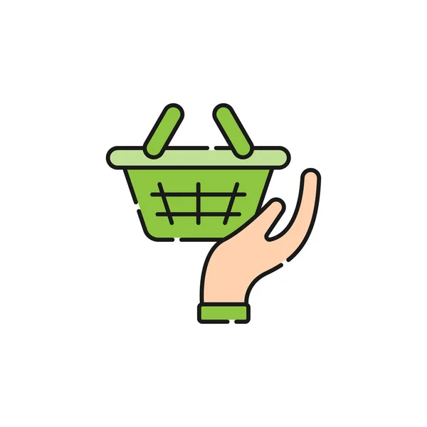 Shopping Cart Hand Icon Vector Design Shopping Cart Icon Hand — Stock Vector