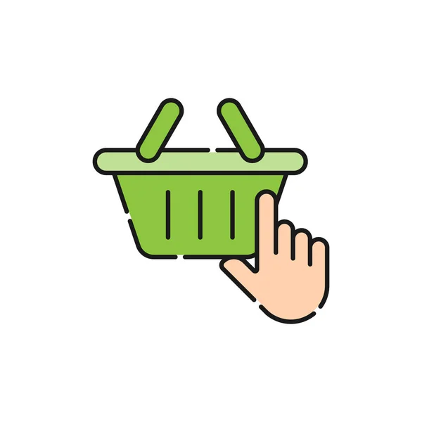 Shopping Cart Hand Icon Vector Design Shopping Cart Icon Hand — Stock Vector