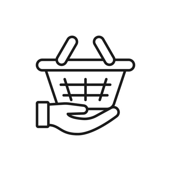 Shopping Cart Hand Icon Vector Design Shopping Cart Icon Hand — Stock Vector