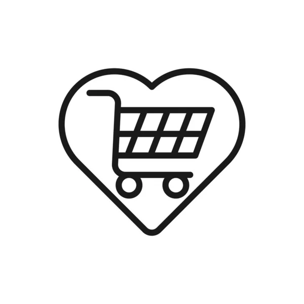 Icono Lista Deseos Compras Ilustración Vectorial Lista Deseos Compras Con — Vector de stock