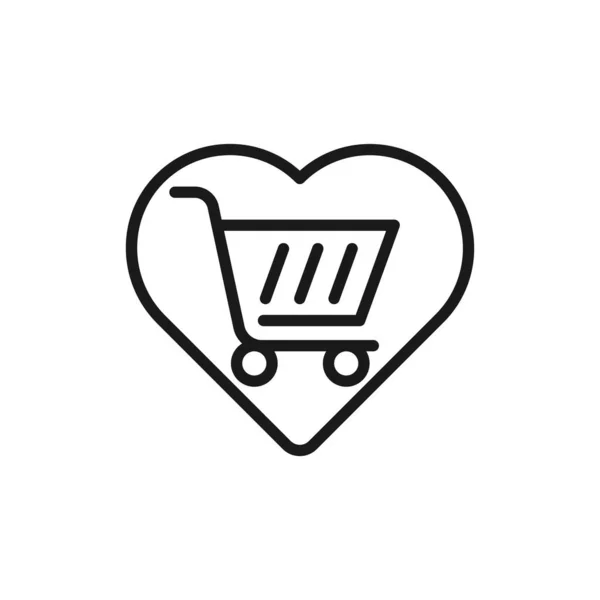 Icono Lista Deseos Compras Ilustración Vectorial Lista Deseos Compras Con — Vector de stock