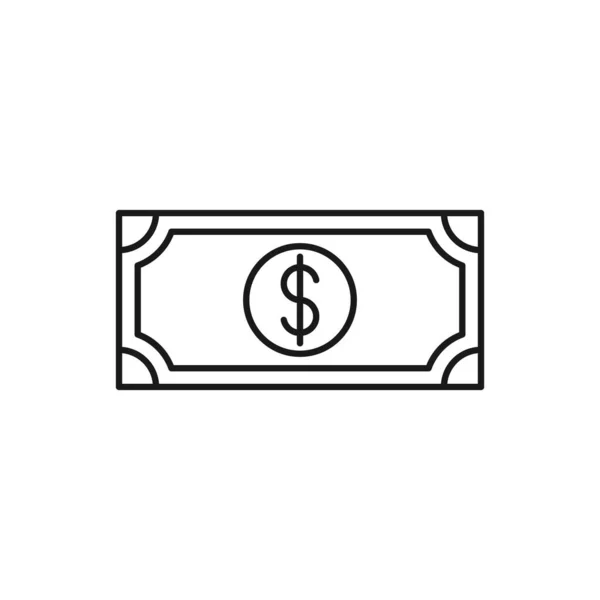 Ícone Dinheiro Ilustração Vetorial Dollar Money Icon Vector Design Concept — Vetor de Stock