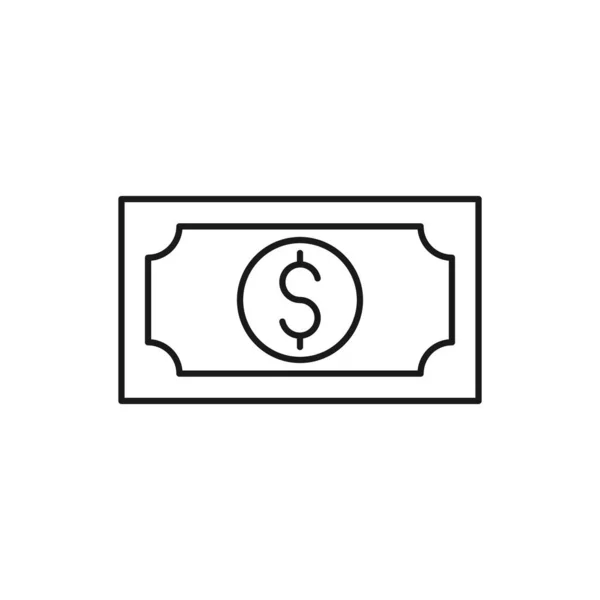 Ícone Dinheiro Ilustração Vetorial Dollar Money Icon Vector Design Concept — Vetor de Stock