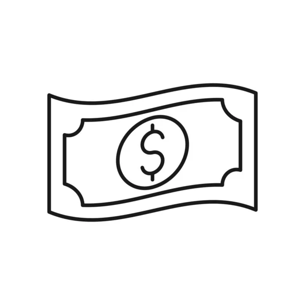 Ícone Dinheiro Ilustração Vetorial Dollar Money Icon Vector Design Concept — Vetor de Stock