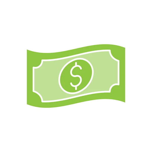 Ícone Dinheiro Ilustração Vetorial Dollar Money Icon Vector Design Concept —  Vetores de Stock