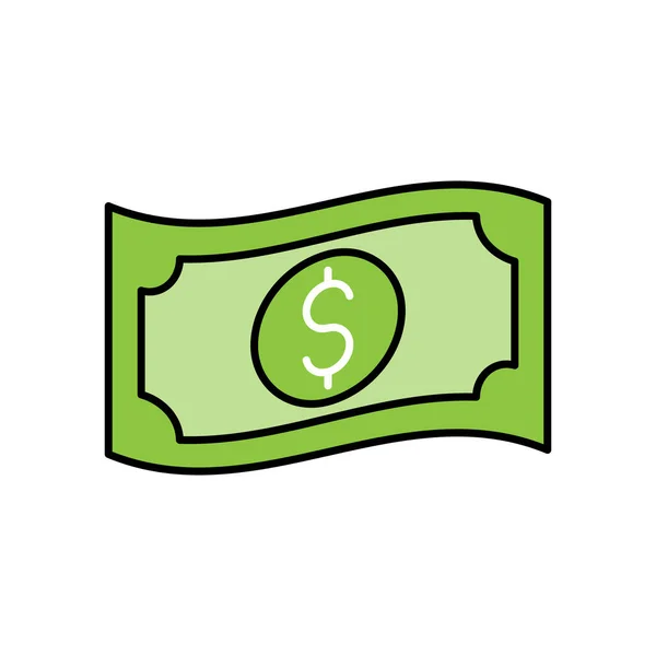 Ícone Dinheiro Ilustração Vetorial Dollar Money Icon Vector Design Concept —  Vetores de Stock