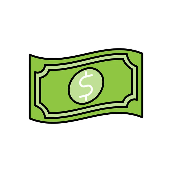 Ícone Dinheiro Ilustração Vetorial Dollar Money Icon Vector Design Concept —  Vetores de Stock