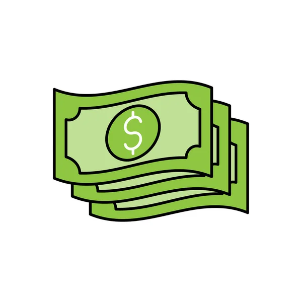 Ícone Dinheiro Ilustração Vetorial Dollar Money Icon Vector Design Concept —  Vetores de Stock