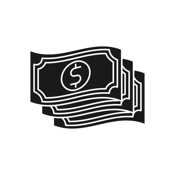 Money Icon Vector Illustration Dollar Money Icon Vector Design Concept — Stock Vector