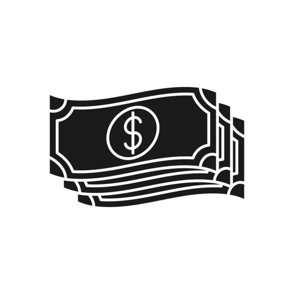 Ícone Dinheiro Ilustração Vetorial Dollar Money Icon Vector Design Concept — Vetor de Stock