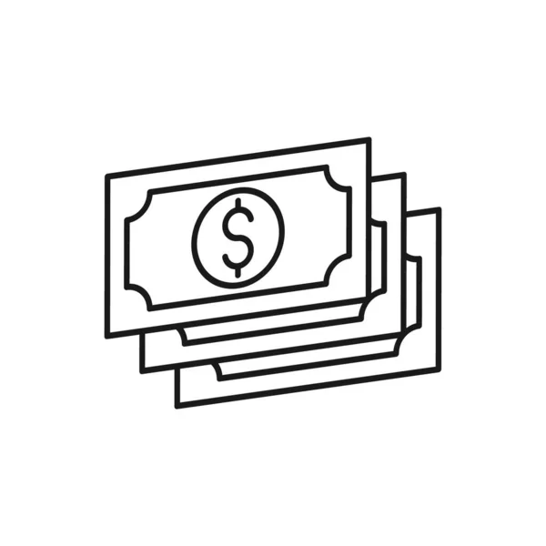 Money Icon Vector Illustration Dollar Money Icon Vector Design Concept — Stock Vector