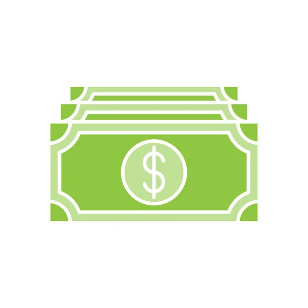 Ícone Dinheiro Ilustração Vetorial Dollar Money Icon Vector Design Concept —  Vetores de Stock