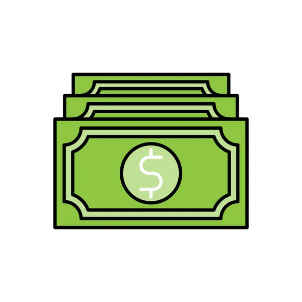 Грошовий Значок Векторна Ілюстрація Долар Гроші Значок Векторна Концепція Дизайну — стоковий вектор