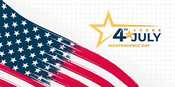 Julio Día Independencia Los Estados Unidos América Banner Fondo Ilustración — Vector de stock