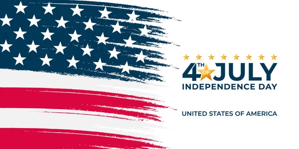 Quarta Julho Dia Independência Dos Estados Unidos América Banner Background —  Vetores de Stock