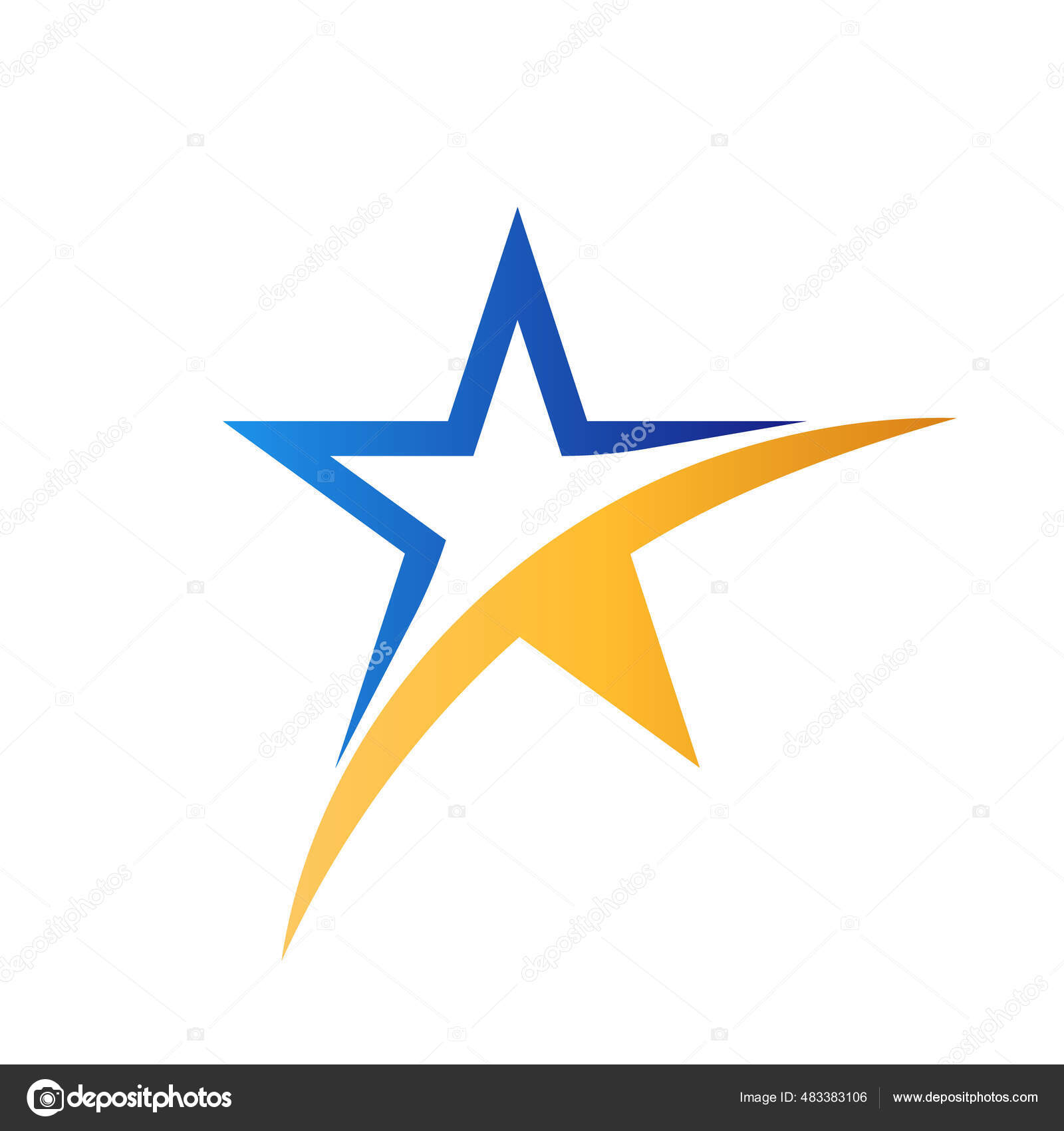 Abstract Star Logo Icon Design Vector Template Simple Elegant Star