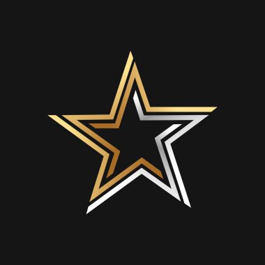Soyut Yıldız Logosu Tasarım Vektörü şablonu. Basit ve Zarif Yıldız Logosu tasarım konsepti. İş, markalaşma, şirket, web sitesi, sembol, şirket, logo için Star Logo ikonu vektör tasarım şablonu.